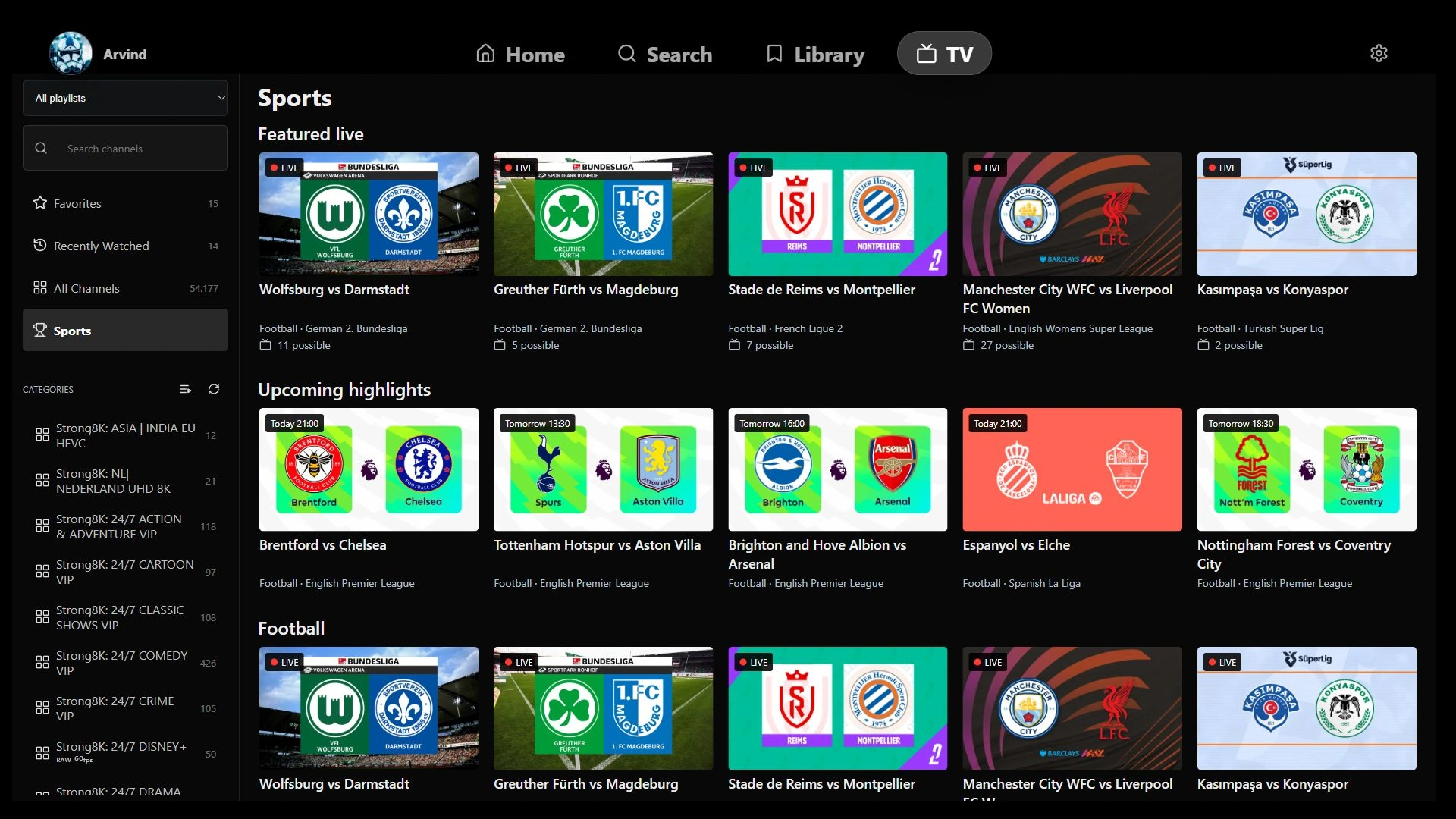 ARVIO 2.0 · Web · Sports